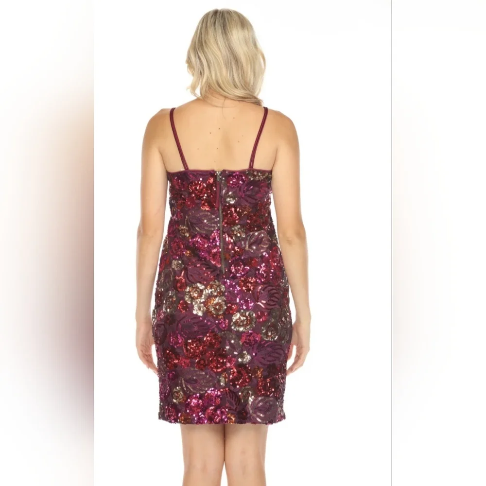 Johnny Was Jade Sequined Mesh Mini Party Dress Boho Chic NWT Size Small - Picture 9 of 11